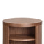 CST8083-BB Round Wooden Bedside Table - Walnut