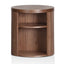 CST8083-BB Round Wooden Bedside Table - Walnut