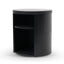 CST8084-BB Round Wooden Bedside Table - Black Mountain