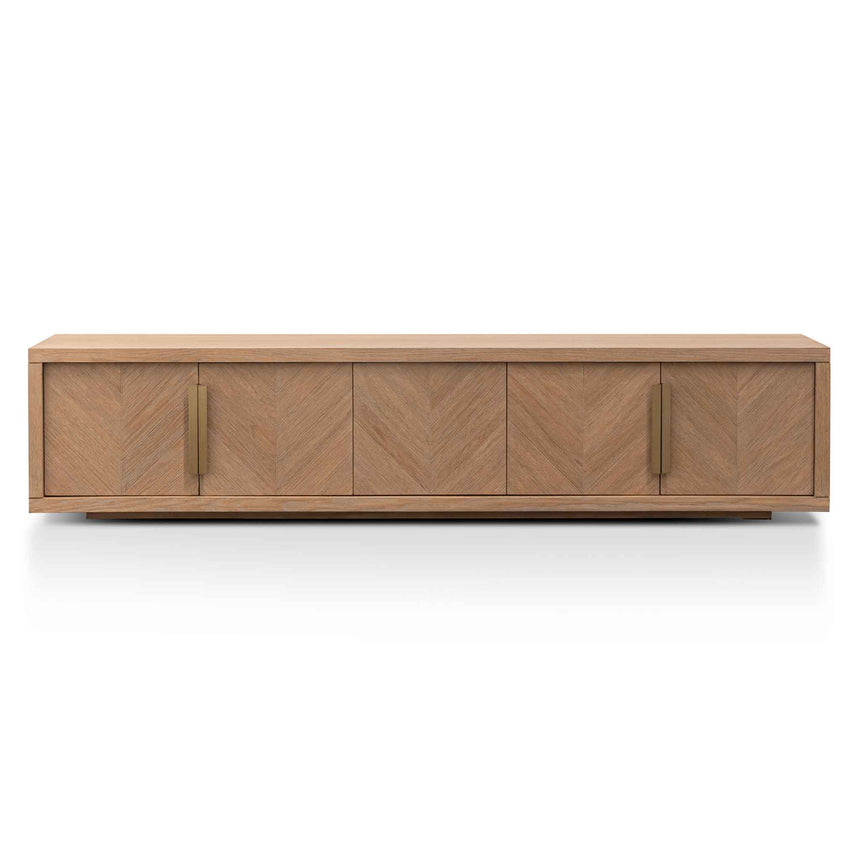 CTV6311-VA 2.23m Entertainment TV Unit - Dusty Oak with Gold Handle