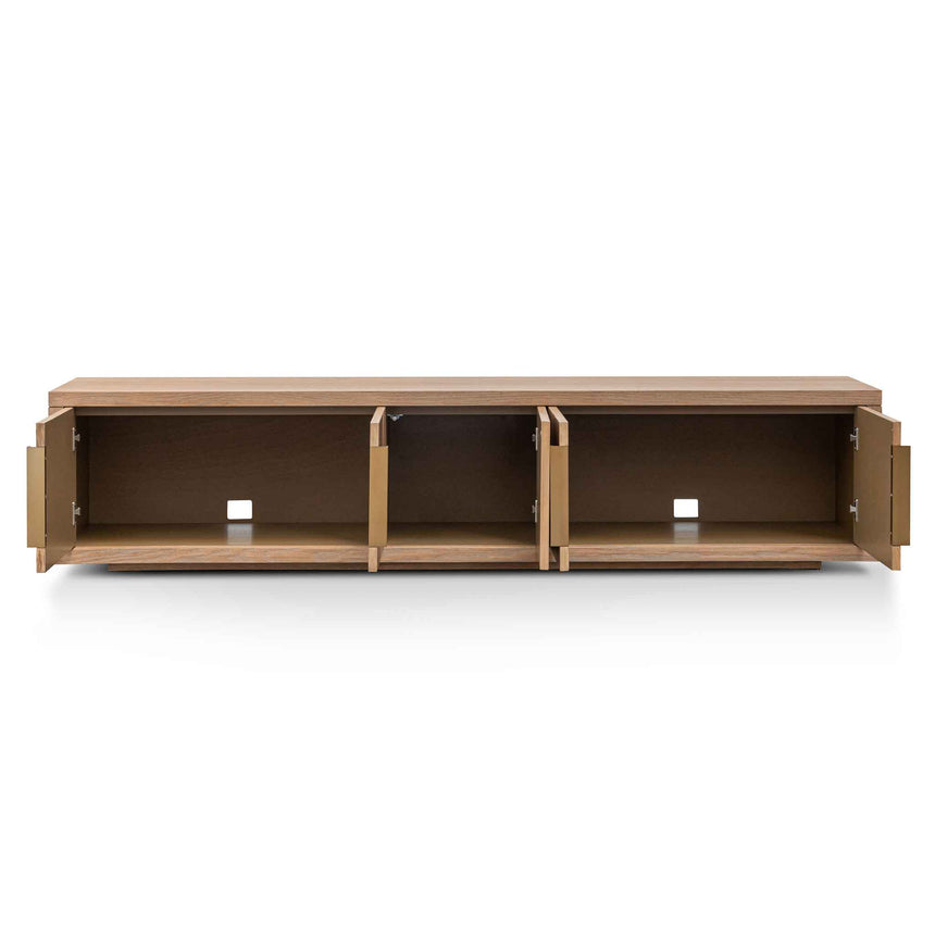 CTV6311-VA 2.23m Entertainment TV Unit - Dusty Oak with Gold Handle