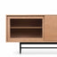 CTV6634-KD 2.1m Wooden Entertainment TV Unit - Natural with Flute Glass Door