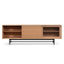 CTV6634-KD 2.1m Wooden Entertainment TV Unit - Natural with Flute Glass Door