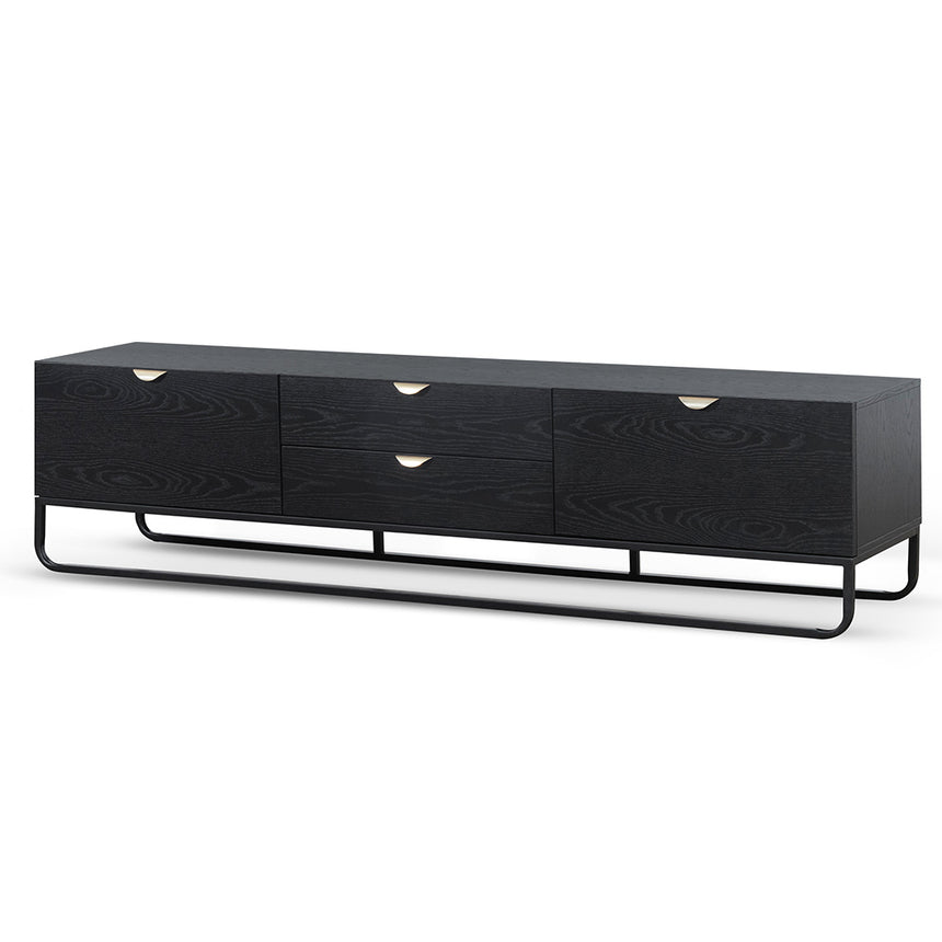 CTV8638-IG 1.6m TV Entertainment Unit - Full Black