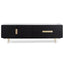 CTV6736-IG Matte Black TV Entertainment Unit - Brass Legs and Handle