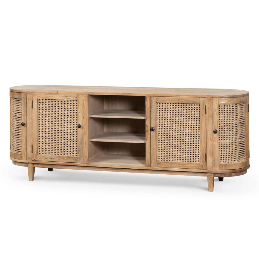 CDT8406-NI 1.7m Natural Elm Sideboard - Rattan Doors