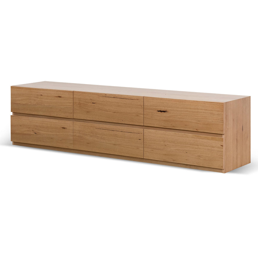 CTV839-DW TV Unit With Black Drawers - Natural