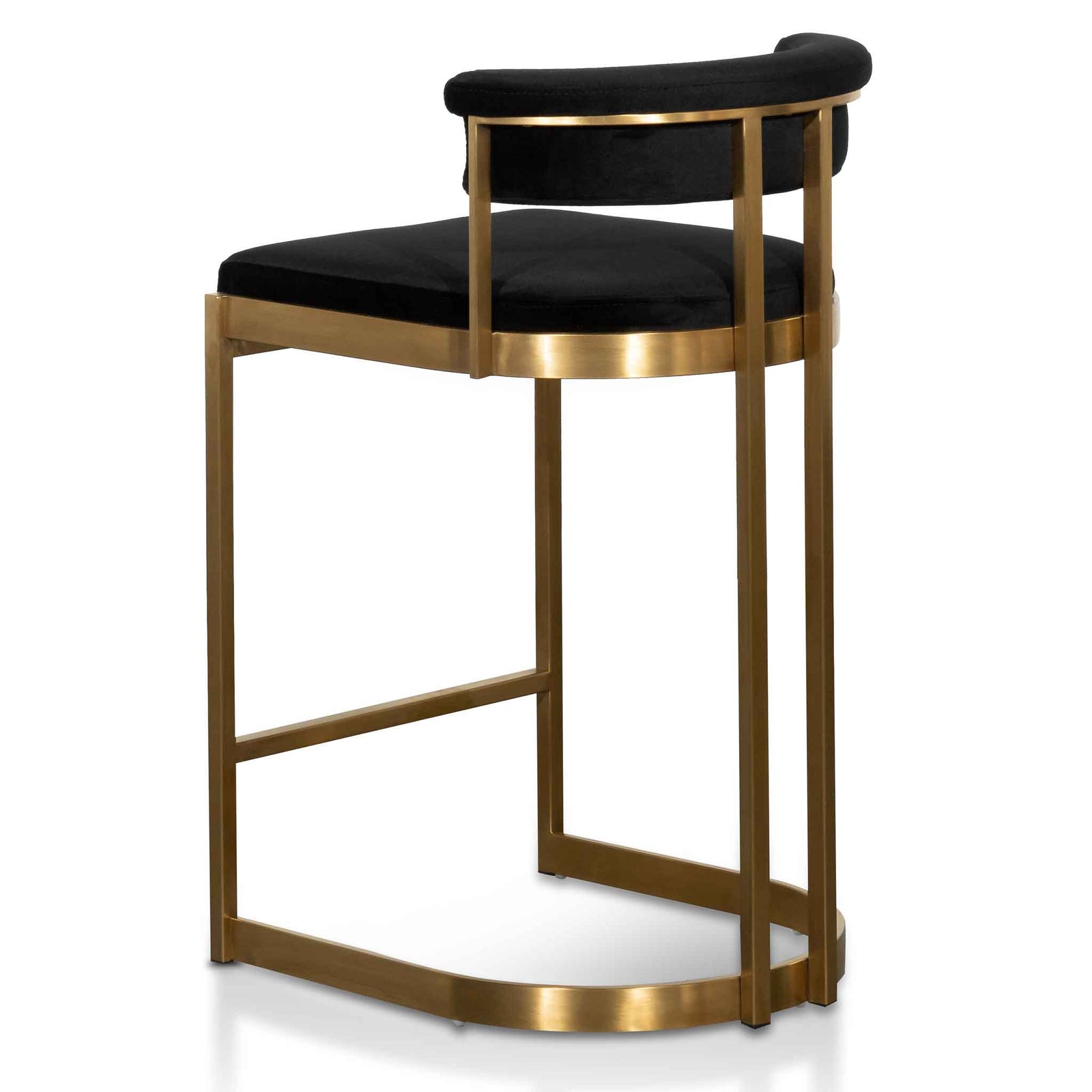 CBS6272BS Black Velvet Bar Stool Golden Calibre Furniture