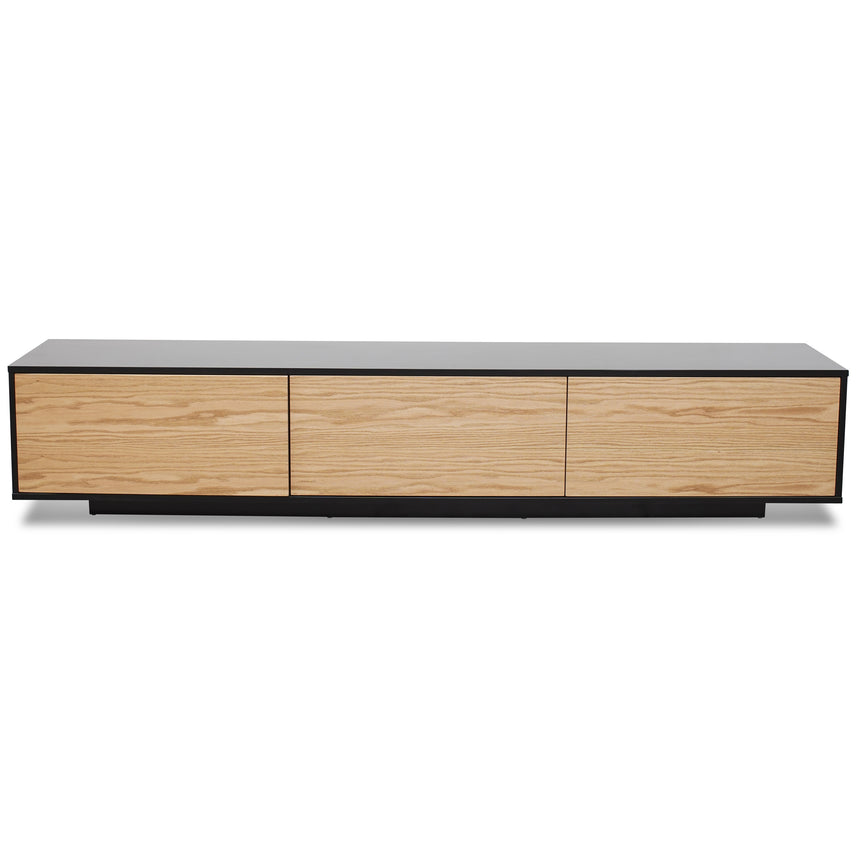 CTV6406-KD 2m Natural Oak TV Entertainment Unit - Rattan Doors