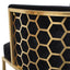 CLC2612-BS Lounge Chair In Black Velvet Seat - Brushed Gold