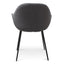 Ex Display - CDC2750-SE - PU Leather Dining Chair - Antique Black - Charcoal Velvet