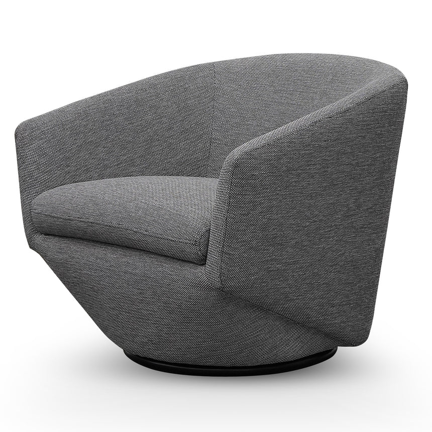 CLC8848-IG Fabric Armchair - Dark Grey Fleck - Black Oak