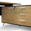 COT2861-SN 1.95m Executive Desk Right Return - Black Frame with Natural Top and Drawers