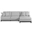CLC6373-CA 3 Seater Right Chaise Fabric Sofa - Grey