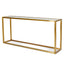 CDT1078-DW Glass Console Table - Tempered Glass -  Steel Base