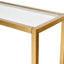 CDT1078-DW Glass Console Table - Tempered Glass -  Steel Base
