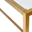 CDT1078-DW Glass Console Table - Tempered Glass -  Steel Base