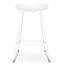 CBS2007-SD 65cm Bar Stool - white Seat With white metal Frame
