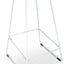 CBS2007-SD 65cm Bar Stool - white Seat With white metal Frame