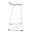 CBS2007-SD 65cm Bar Stool - white Seat With white metal Frame