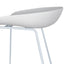 CBS2007-SD 65cm Bar Stool - white Seat With white metal Frame
