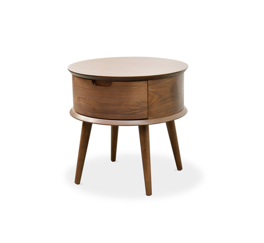 CST10178-DW 49.5cm Round Side Table - Walnut