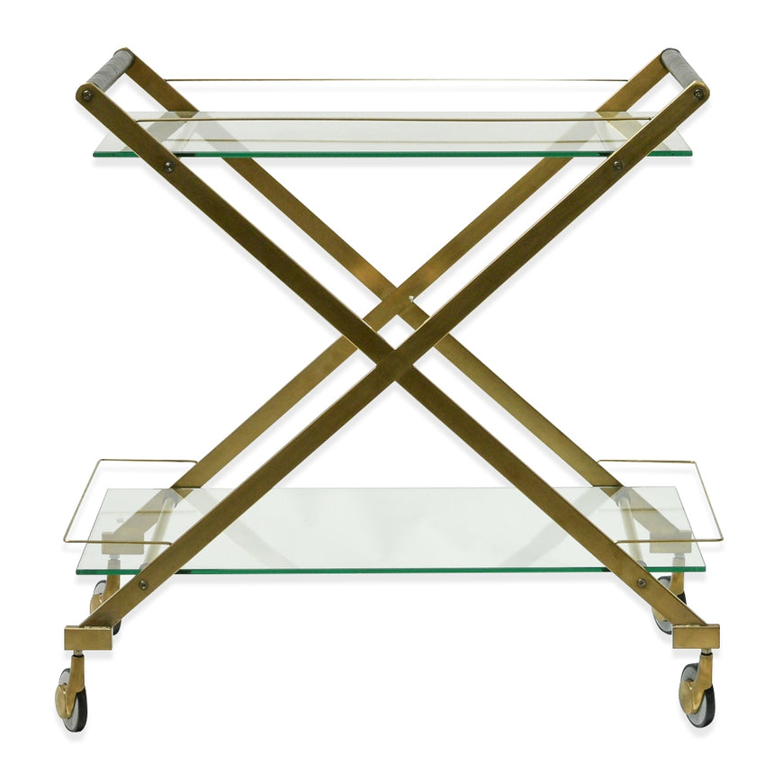 CBR005-BS Brushed Gold Bar Cart