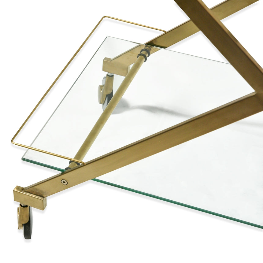 CBR005-BS Brushed Gold Bar Cart