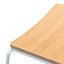 Ex Display - CBS2453-NH Bar Stool With Natural Timber Seat - White Frame