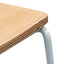 Ex Display - CBS2453-NH Bar Stool With Natural Timber Seat - White Frame