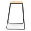 CBS2454-NH Bar Stool With Natural Timber Seat - Black Frame