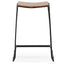 CBS2456-NH Bar Stool With Walnut Timber Seat - Black Frame