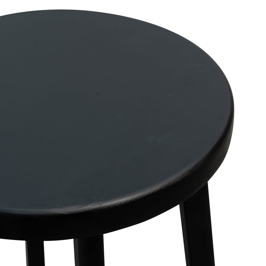 CBS2466-NH 65cm Bar Stool With Black Timber Seat - Black Frame