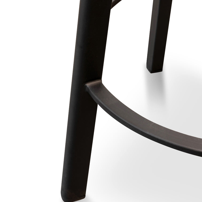 CBS2466-NH 65cm Bar Stool With Black Timber Seat - Black Frame