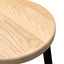CBS2467-NH 65cm Bar Stool -With Natural Timber Seat - Black Frame