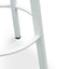 CBS2468-NH 65cm Bar Stool - Natural Timber Seat - White Frame
