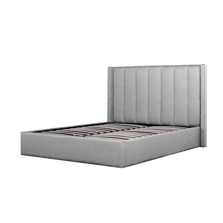 CBD6576-YO Fabric King Bed - Pearl Grey with Storage