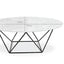 CCF1026 100cm Round Marble Coffee Table With Black Base