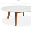 CCF1037 100cm Marble Round Coffee Table - Natural