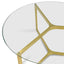 CCF2352-KS 85cm Glass Round Coffee Table - Gold Base