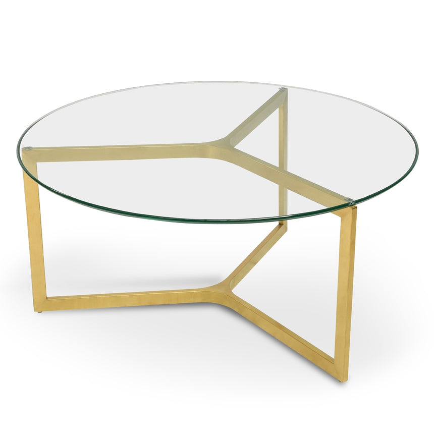 CCF2427-BS 90cm Coffee Table - Brushed Gold Base