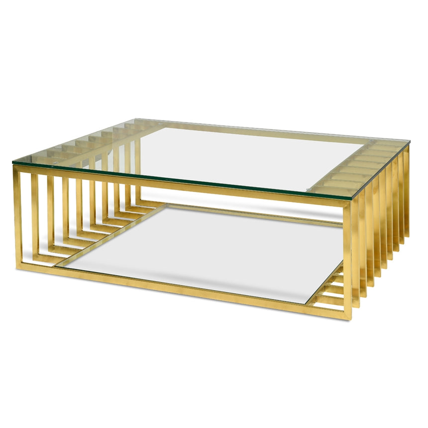 CCF2427-BS 90cm Coffee Table - Brushed Gold Base