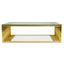 CCF2353-KS 1.3m Glass Coffee Table - Gold Base