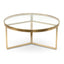 CCF2427-BS 90cm Coffee Table - Brushed Gold Base