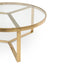 CCF2427-BS 90cm Coffee Table - Brushed Gold Base