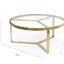 CCF2427-BS 90cm Coffee Table - Brushed Gold Base