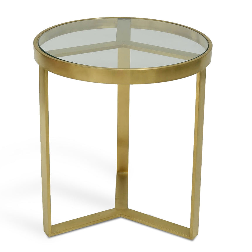 CCF2428-BS  50cm Side Table - Brushed Gold Base