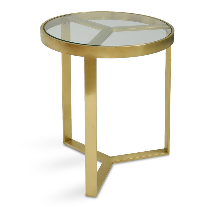 CCF2428-BS  50cm Side Table - Brushed Gold Base