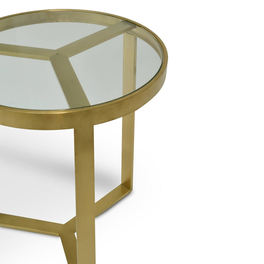 CCF2428-BS  50cm Side Table - Brushed Gold Base