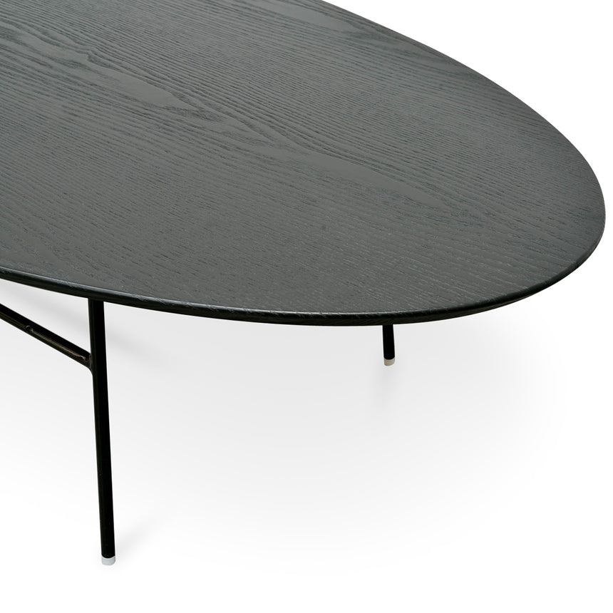 CCF2481-SD 117.5cm Coffee Table - Black Ash Veneer - Black Legs